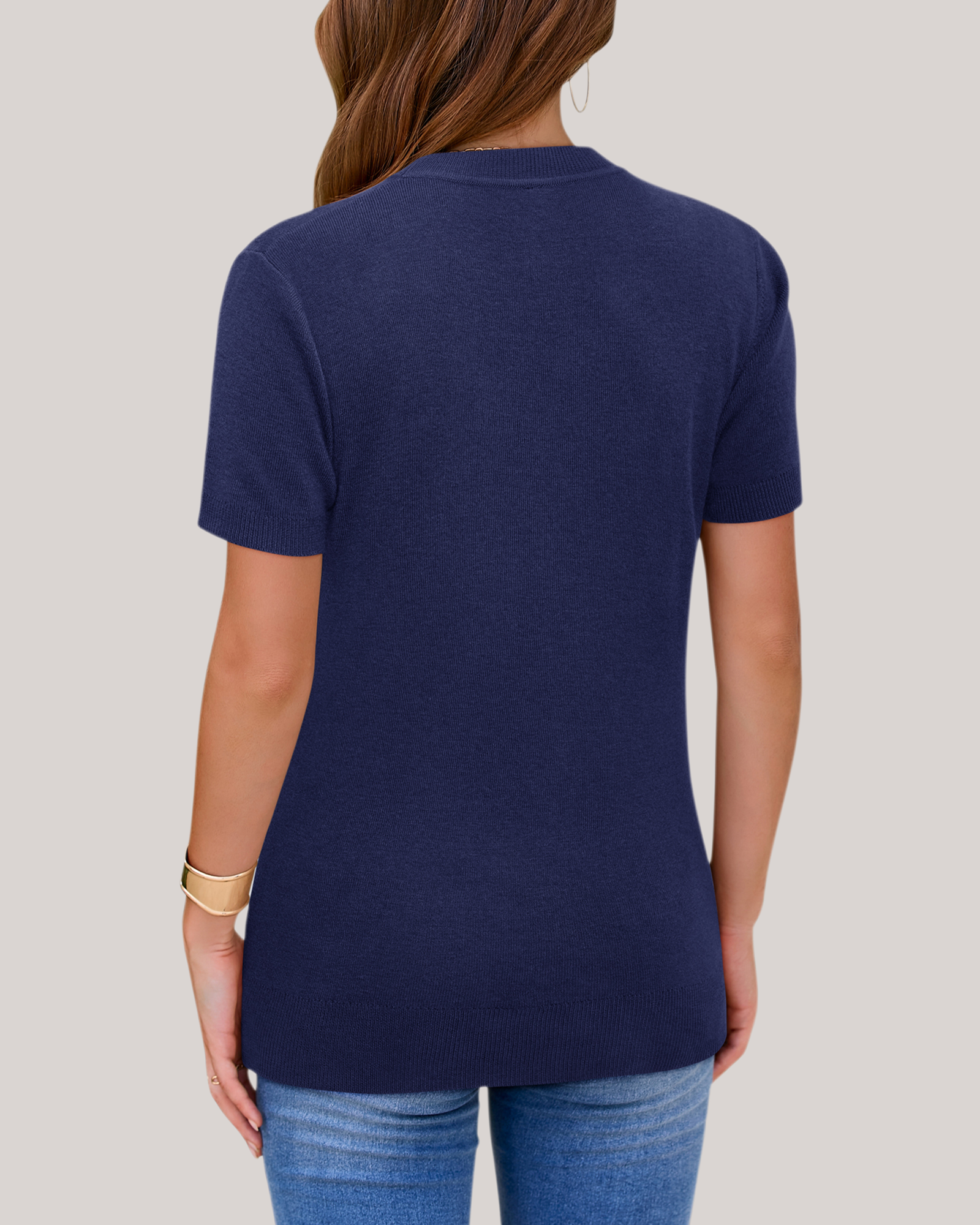Arach&Cloz Fine Wool-Blend Workday Pullover