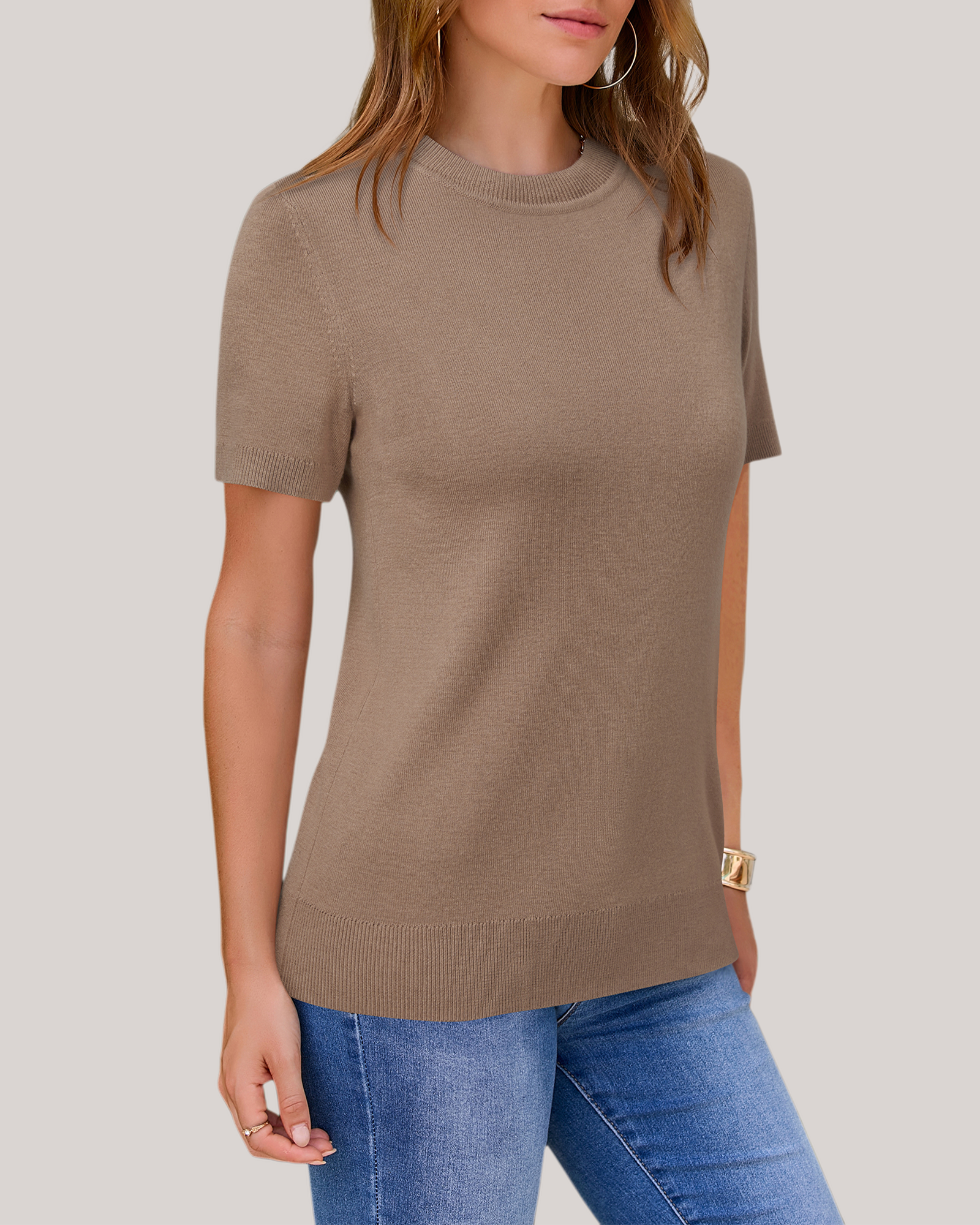 Arach&Cloz Fine Wool-Blend Workday Pullover