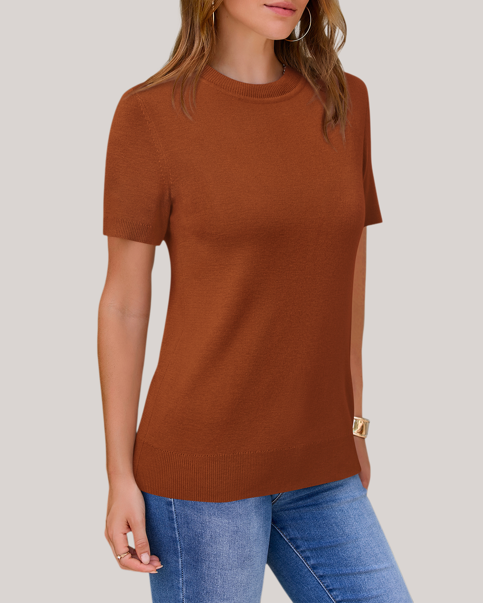 Arach&Cloz Fine Wool-Blend Workday Pullover