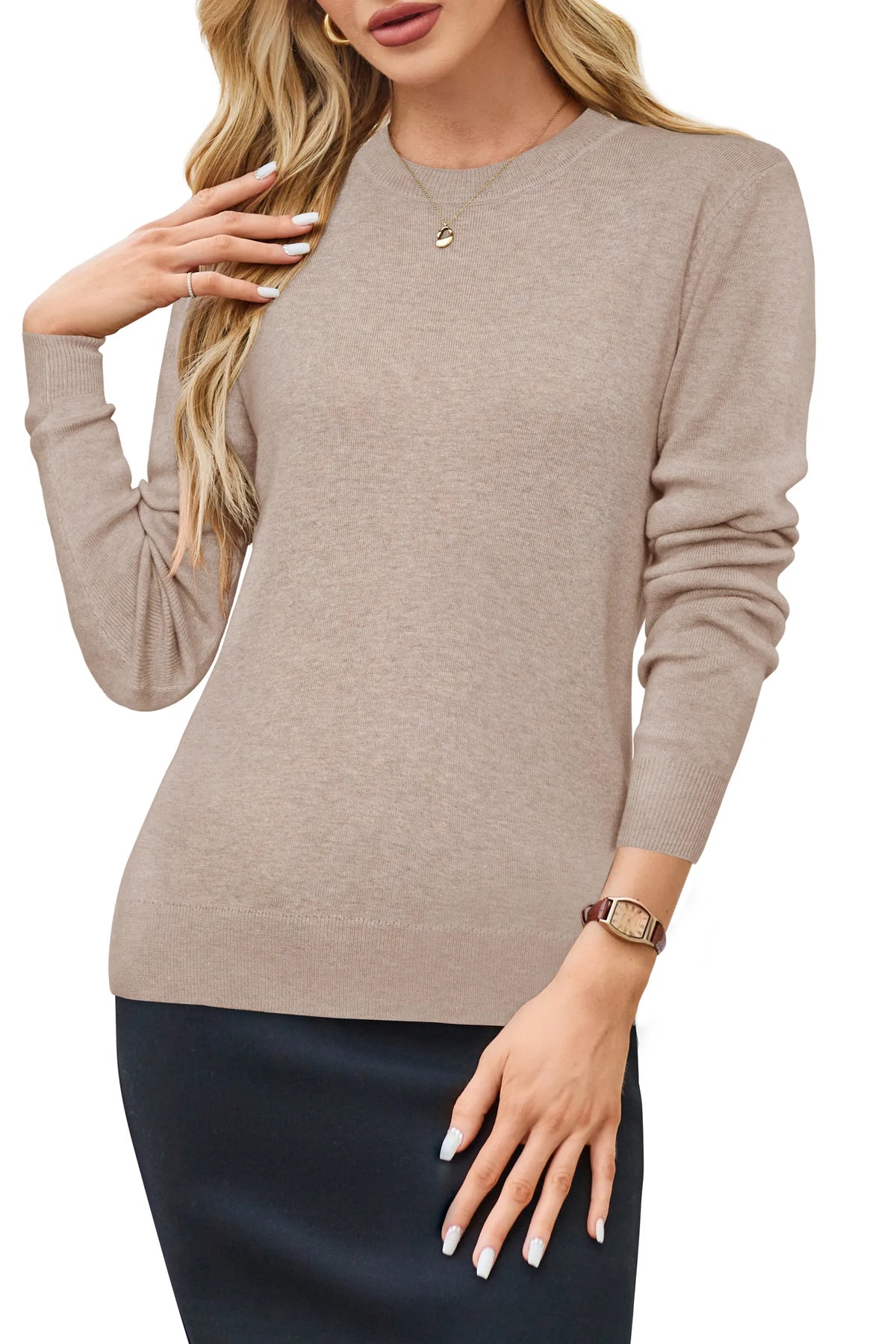 Arach&Cloz Wool-Blend Crew-Neck Pullover — product image 37