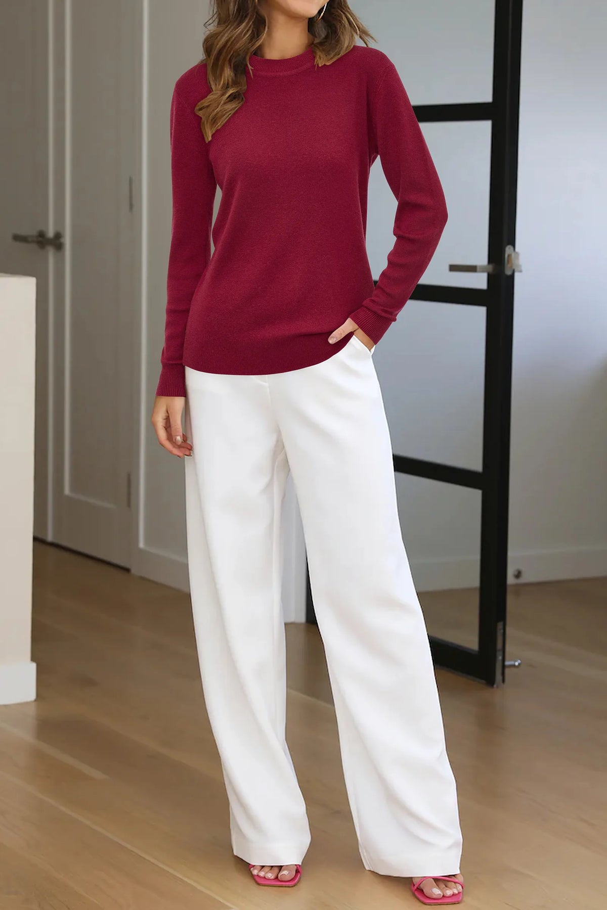 Arach&Cloz Wool-Blend Crew-Neck Pullover — product image 4