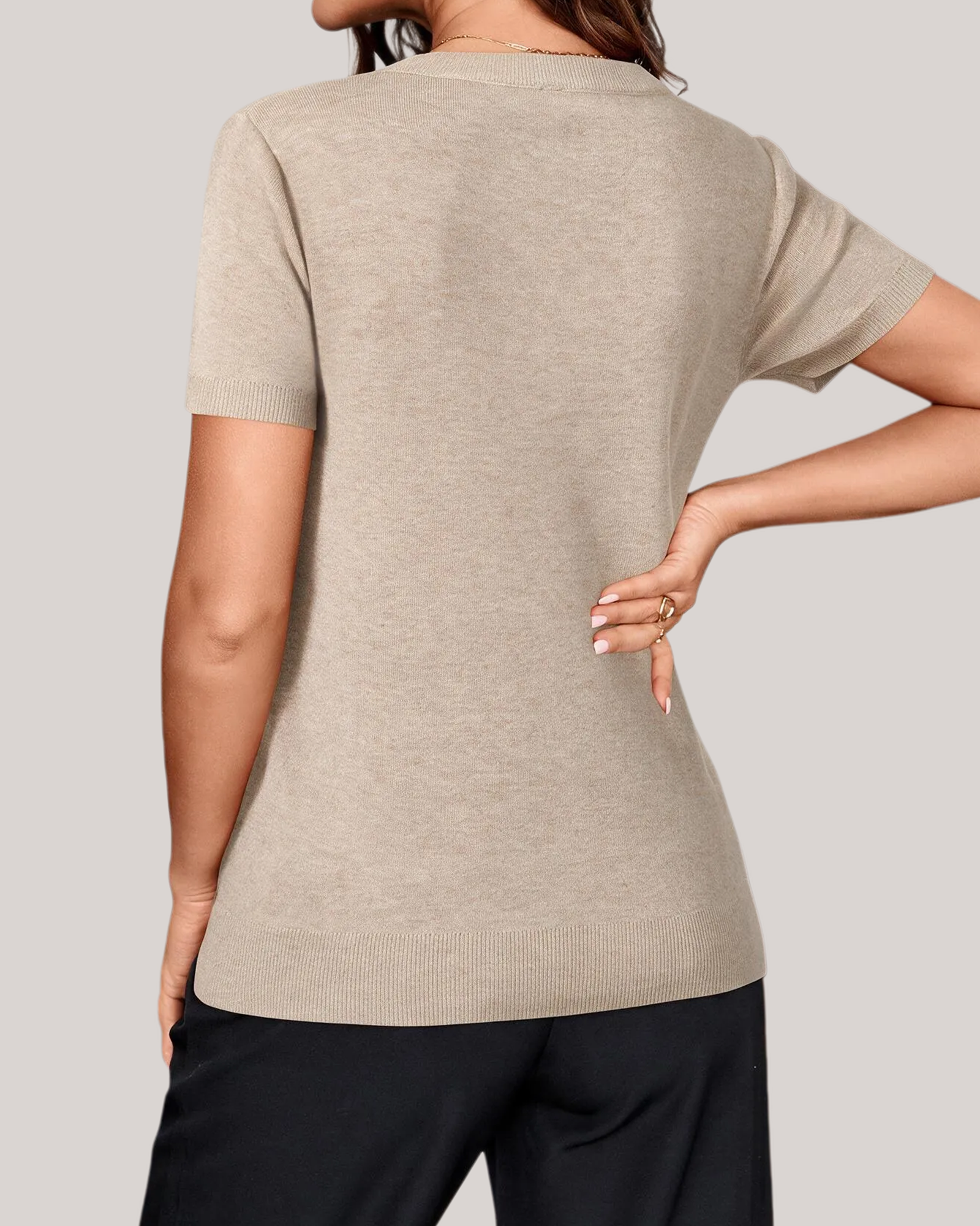 Arach&Cloz Wool-Blend Lightweight Blouse