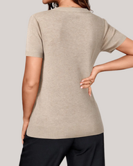 Arach&Cloz Wool-Blend Lightweight Blouse