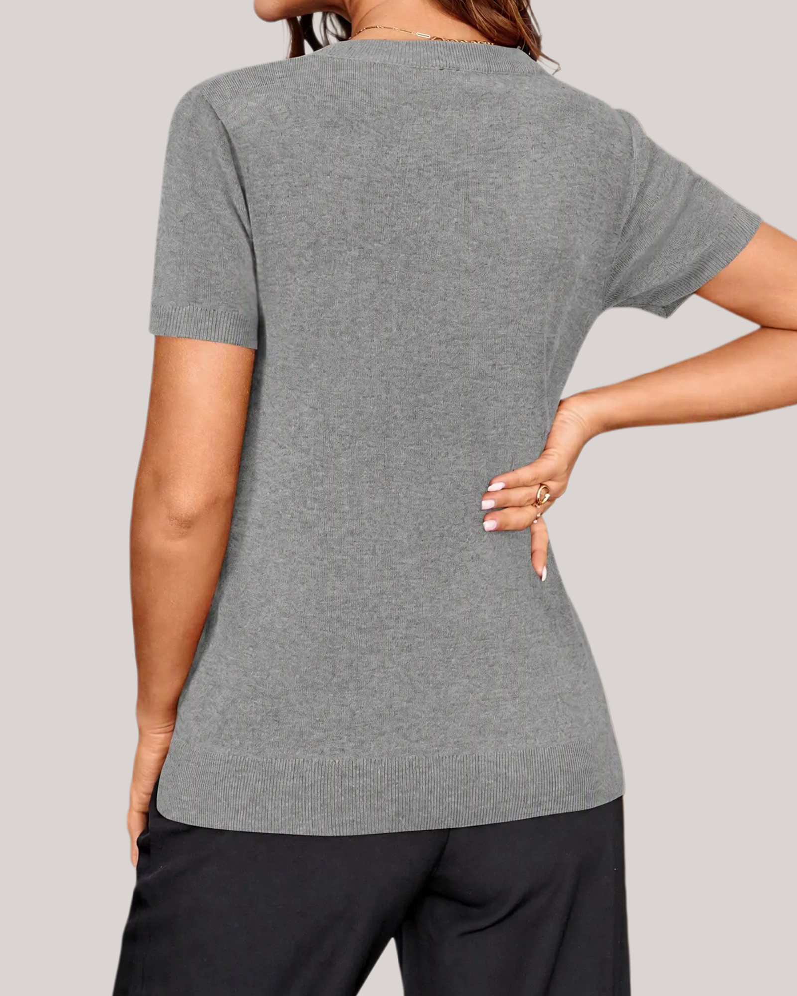Arach&Cloz Wool-Blend Lightweight Blouse