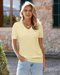 Women's Wool Blend Summer Fall Tops Lightweight Business