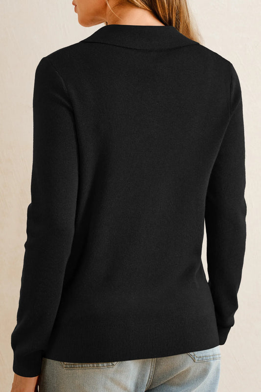 Wool Blend Collared Fall Pullover Sweaters Business Casual Outfits