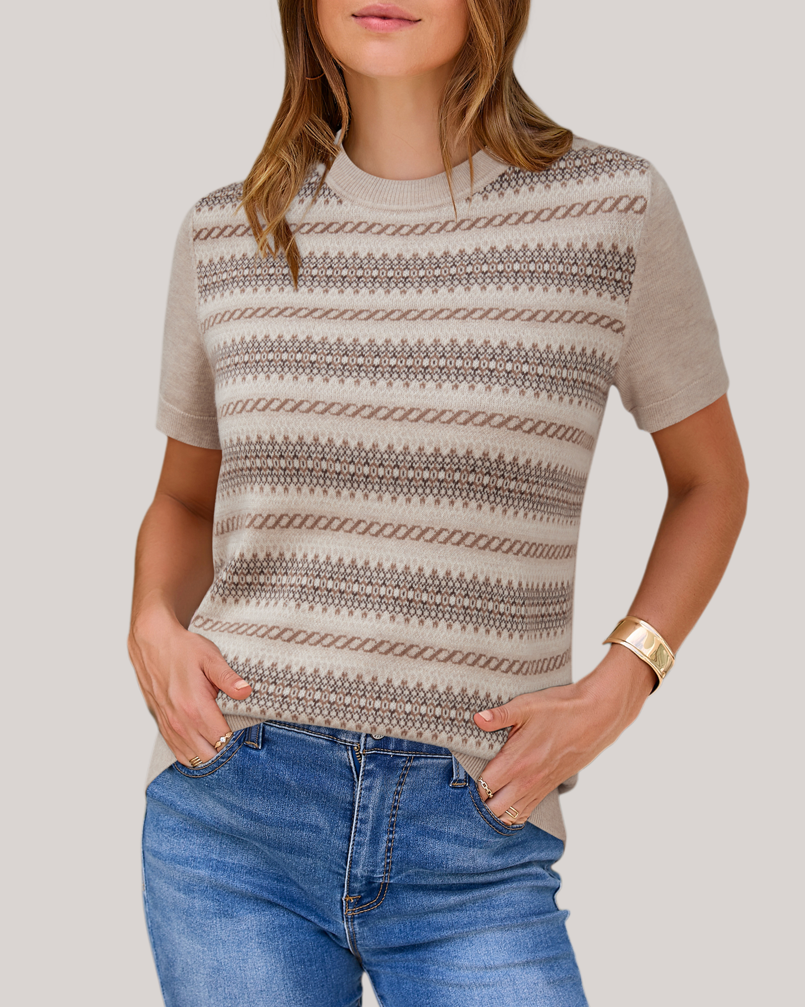 Arach&Cloz Fine Wool-Blend Workday Pullover
