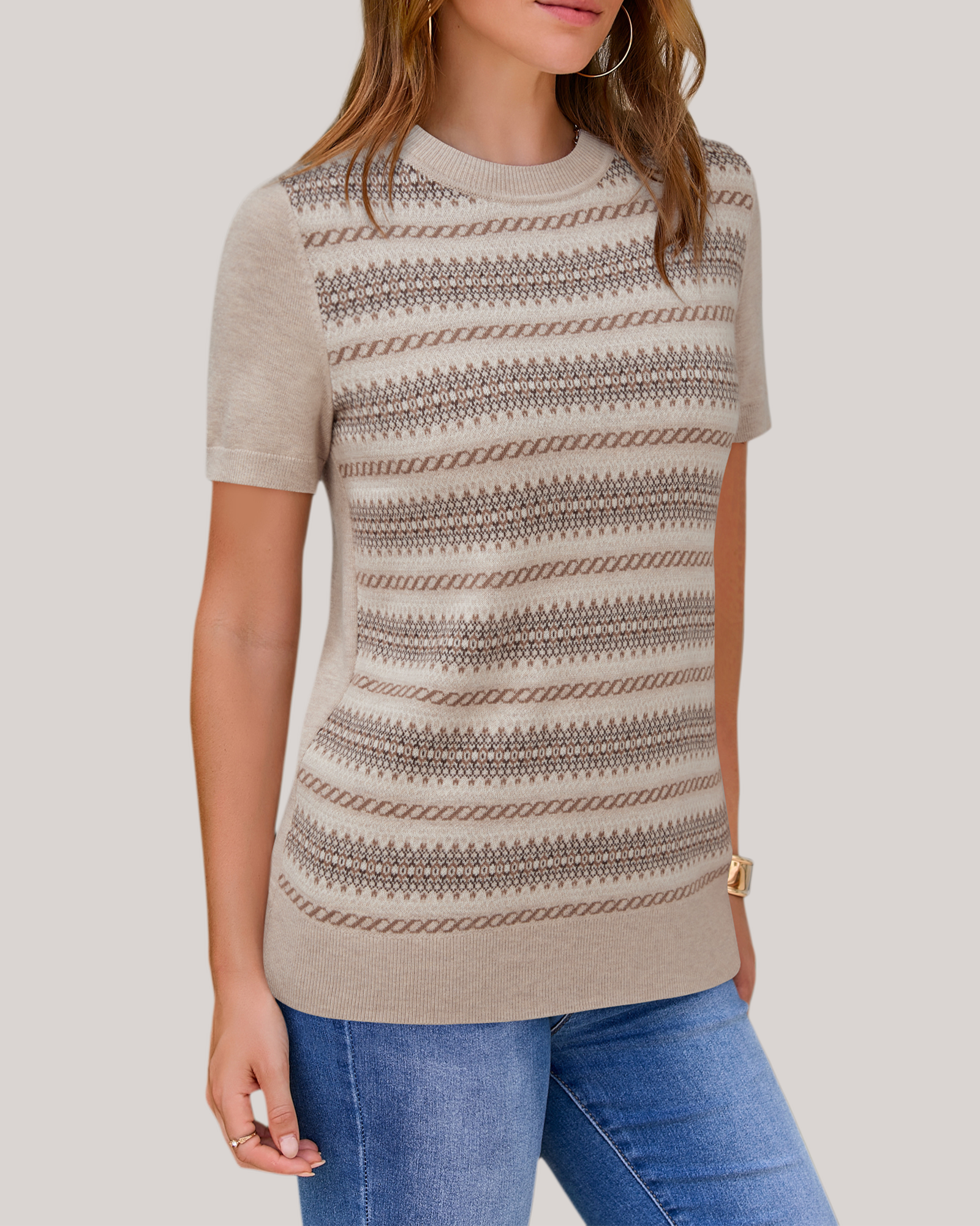 Arach&Cloz Fine Wool-Blend Workday Pullover
