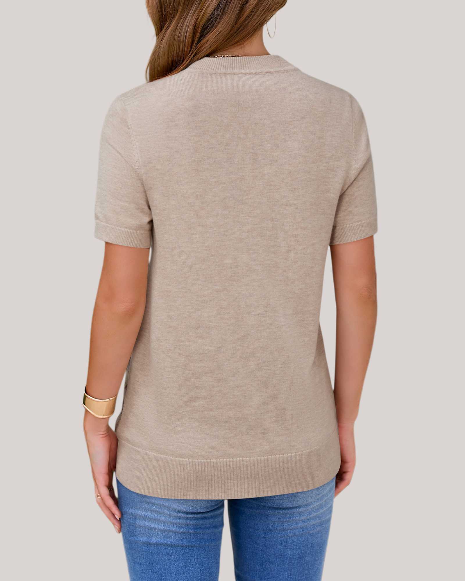 Arach&Cloz Fine Wool-Blend Workday Pullover