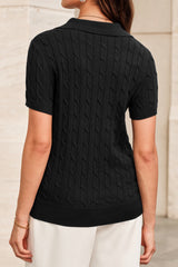 Wool Blend Summer Fall Tops Business Casual Polo Shirts