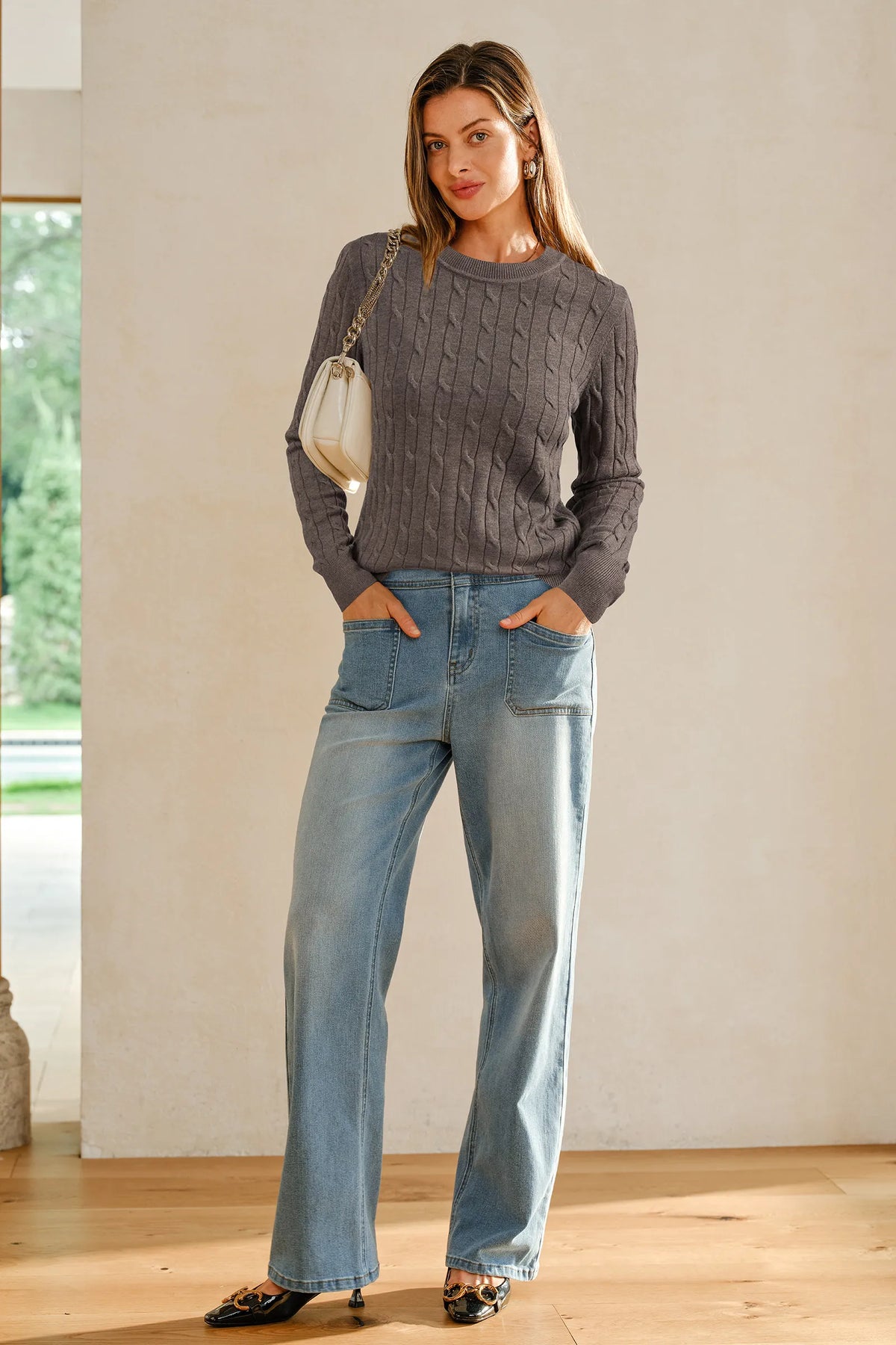 Arach&Cloz Wool-Blend Crew-Neck Pullover — product image 90