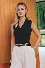 Women's Slim Fit Button Down Fall Business Casual Tank Tops 2026