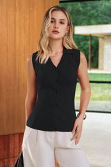 Women's Slim Fit Button Down Fall Business Casual Tank Tops 2026