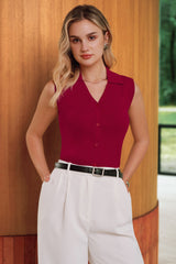 Women's Slim Fit Button Down Fall Business Casual Tank Tops 2026