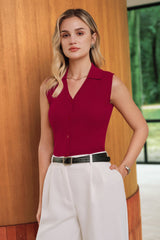 Women's Slim Fit Button Down Fall Business Casual Tank Tops 2026