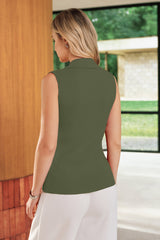 Women's Slim Fit Button Down Fall Business Casual Tank Tops 2026