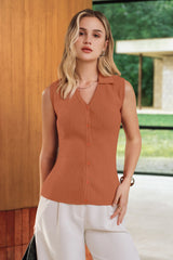 Women's Slim Fit Button Down Fall Business Casual Tank Tops 2026