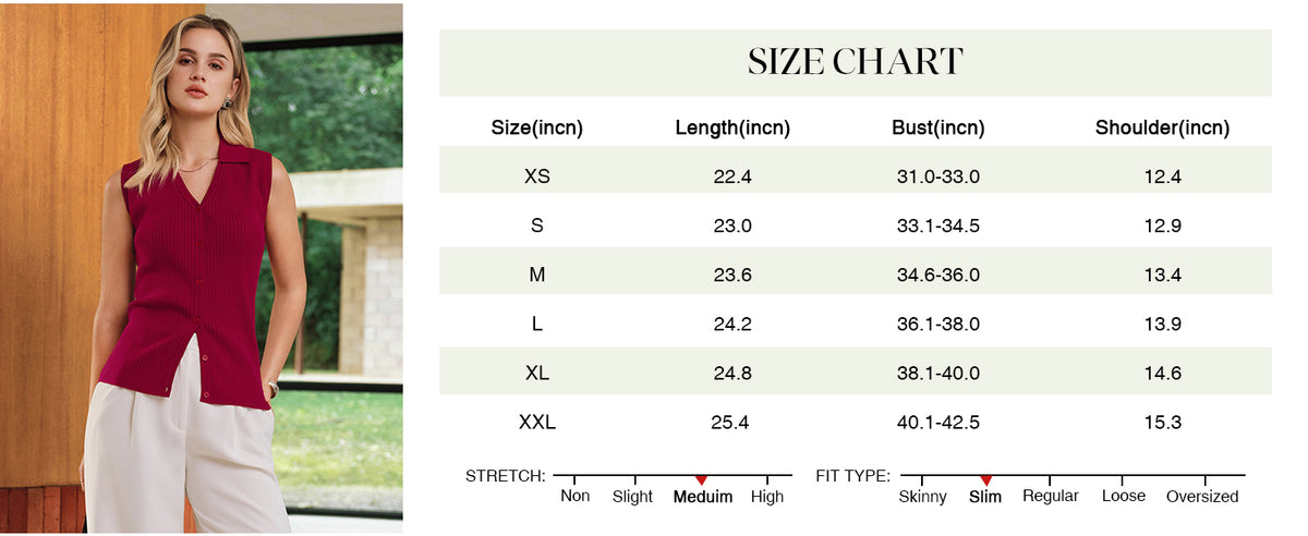 Women's Slim Fit Button Down Fall Business Casual Tank Tops 2026 A+ 图文