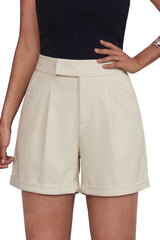 Women's Linen Blend Wide Leg Business Casual Dressy Shorts