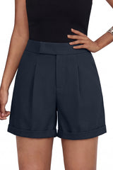 Women's Linen Blend Wide Leg Business Casual Dressy Shorts