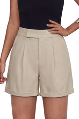 Women's Linen Blend Wide Leg Business Casual Dressy Shorts