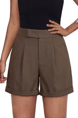 Women's Linen Blend Wide Leg Business Casual Dressy Shorts