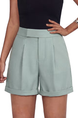 Women's Linen Blend Wide Leg Business Casual Dressy Shorts