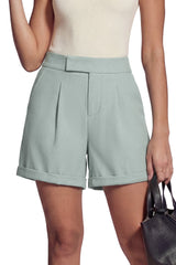 Women's Linen Blend Wide Leg Business Casual Dressy Shorts