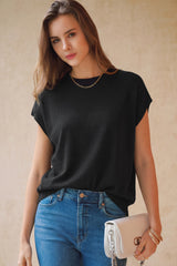 Arach&Cloz Women's Wool Blend Oversized Short-Sleeve Sweater(2026)