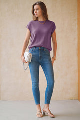 Arach&Cloz Women's Wool Blend Oversized Short-Sleeve Sweater(2026)
