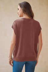 Arach&Cloz Women's Wool Blend Oversized Short-Sleeve Sweater(2026)