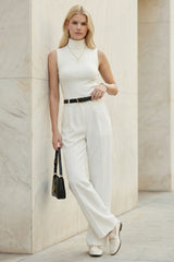 Women's Wool Blend Slim Fit Turtleneck Fall Casual Tank Tops