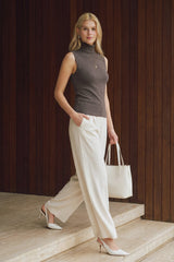 Women's Wool Blend Slim Fit Turtleneck Fall Casual Tank Tops