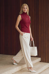 Women's Wool Blend Slim Fit Turtleneck Fall Casual Tank Tops