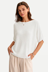 Women's Oversized Batwing Sleeve Business Casual Sweater Tops