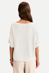 Women's Oversized Batwing Sleeve Business Casual Sweater Tops