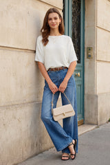 Women's Oversized Batwing Sleeve Business Casual Sweater Tops