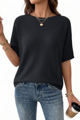 Women's Oversized Batwing Sleeve Business Casual Sweater Tops