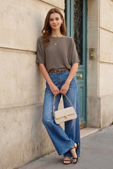 Women's Oversized Batwing Sleeve Business Casual Sweater Tops