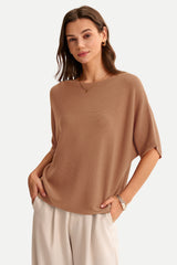 Women's Oversized Batwing Sleeve Business Casual Sweater Tops