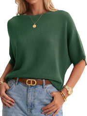 Women's Oversized Batwing Sleeve Business Casual Sweater Tops