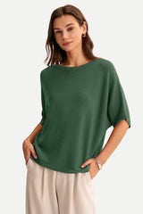 Women's Oversized Batwing Sleeve Business Casual Sweater Tops