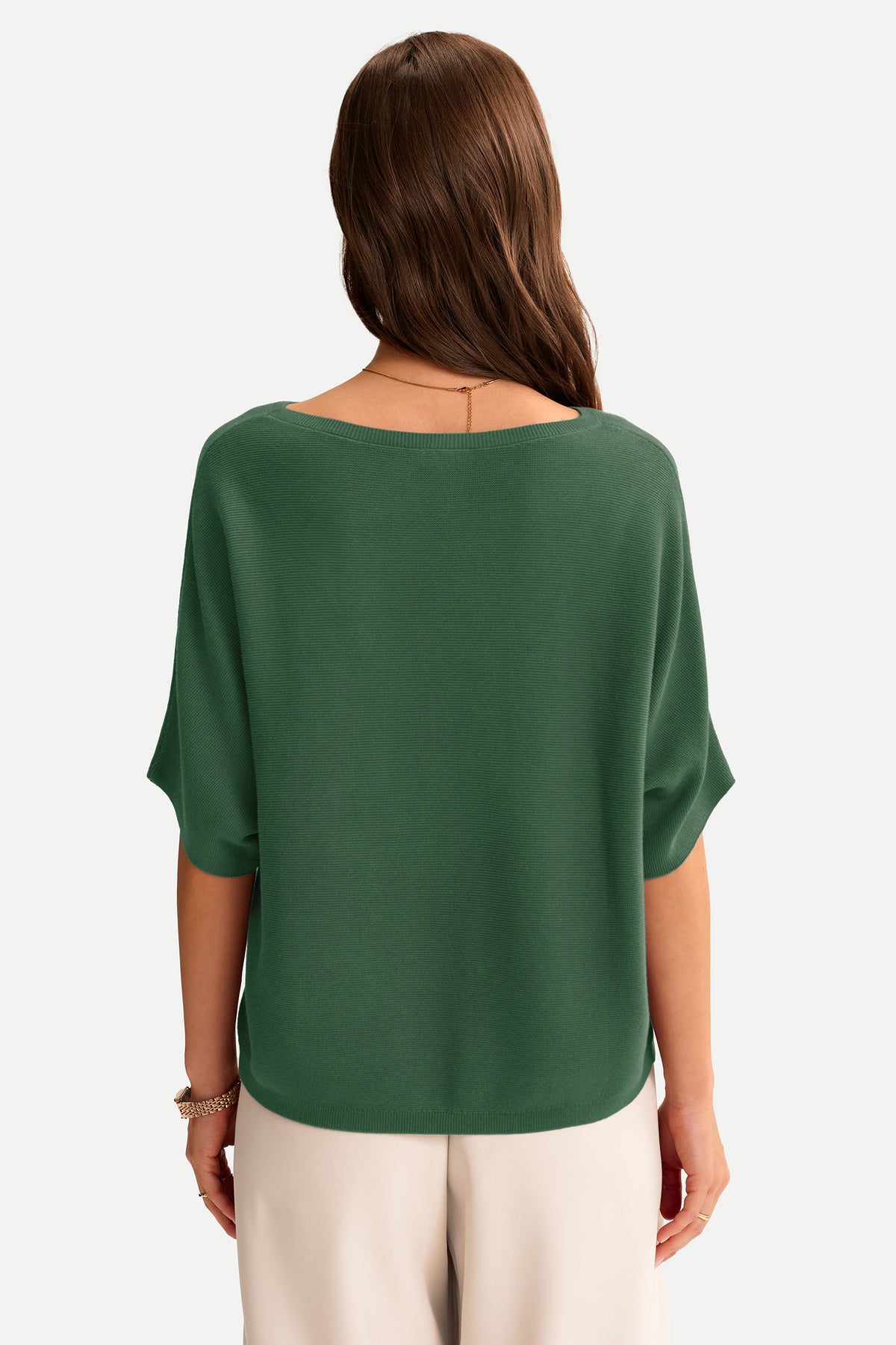 Arach&Cloz 100% Cotton Batwing-Sleeve Oversized Knit Top — product image 35