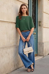 Women's Oversized Batwing Sleeve Business Casual Sweater Tops