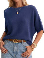 Women's Oversized Batwing Sleeve Business Casual Sweater Tops