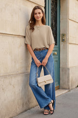 Women's Oversized Batwing Sleeve Business Casual Sweater Tops