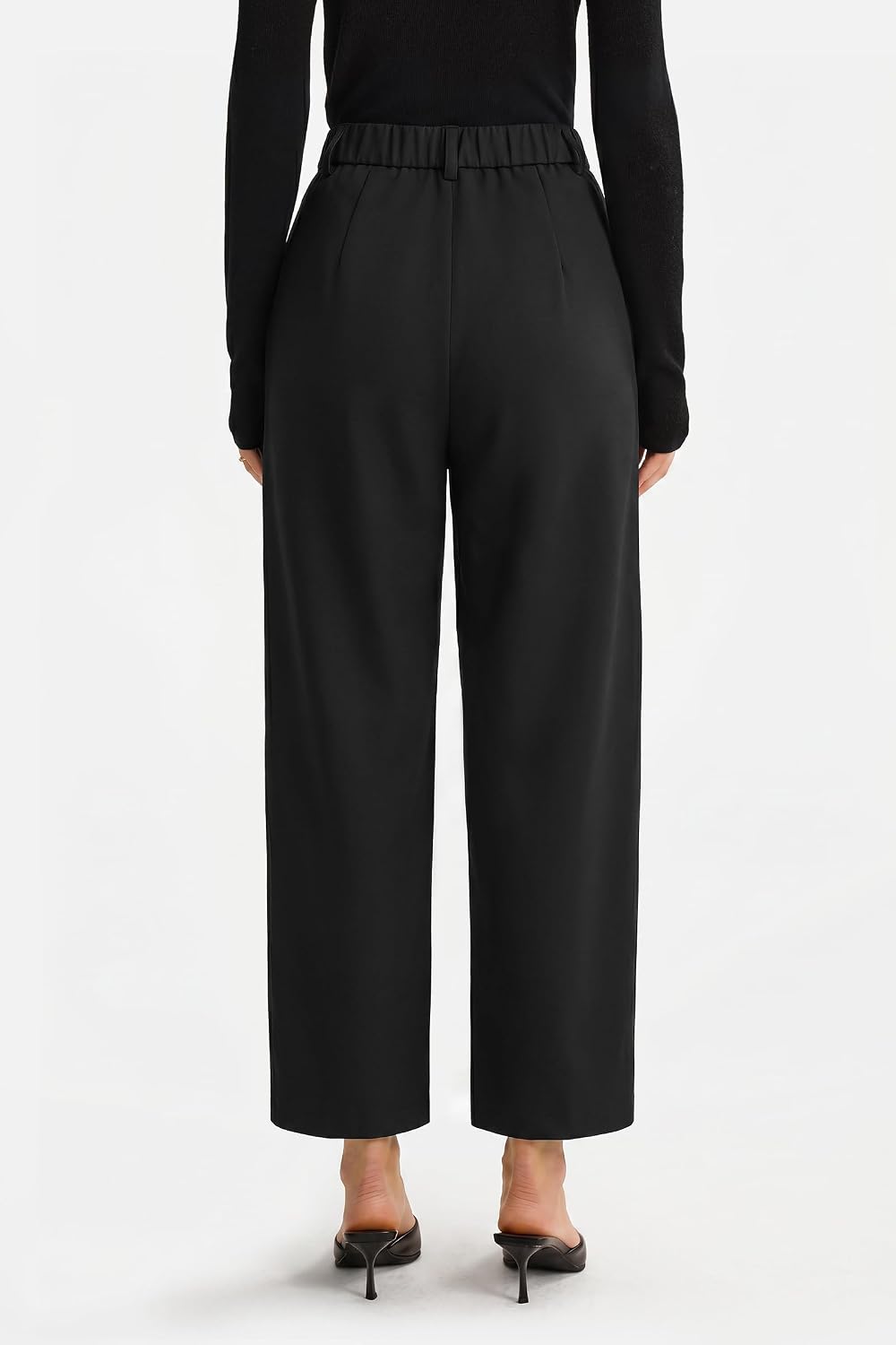 Arach&Cloz Linen-Blend High-Rise Ankle Trousers — product image 5