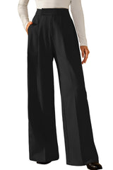 Arach&Cloz Women's Wrinkle-Free Pleated Business Wide Leg Pants Fall 2025