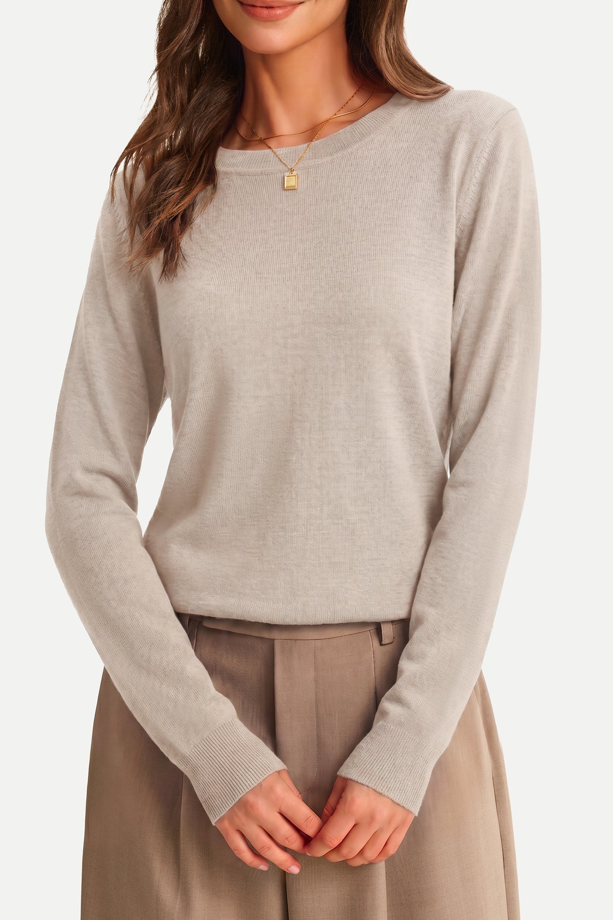Arach&Cloz Merino Wool Crew-Neck Pullover — product image 4
