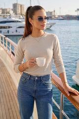 Arach&Cloz Merino Wool Crew Neck Sweate
